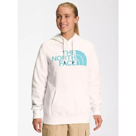 The North Face Half Dome Hoodie Pullover Sweater Womens Medium Reef Waters Gorp - Picture 1 of 5